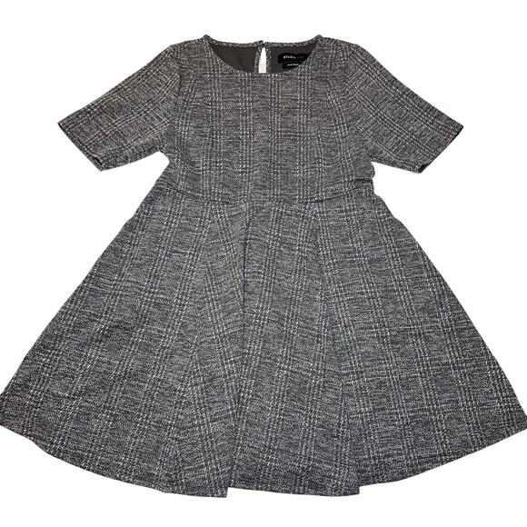 Studio By Torrid Gray Plaid Double Knit Skater Fit Flare Dress Size 1 US 14/16 - Picture 1 of 6
